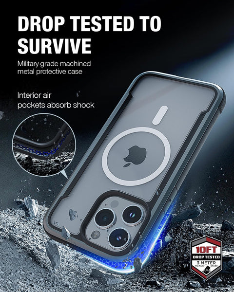 Raptic Shield Case for iPhone 12/12 Pro, Shock Absorbing, 10 ft Drop Tested, Iridescent, Clear Back