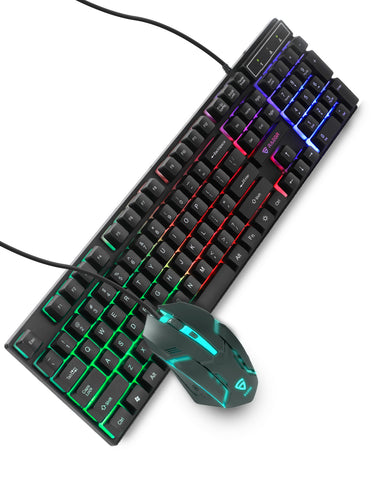 RAEGR RapidGear X70 Gaming Keyboard & Mouse Set |3 Rainbow Lighting Modes
