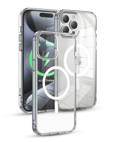 TUMI iPhone 15 Pro Case [Official Licensed] by CG Mobile | Mag-Safe Compatible, Silicone Case with Metallic Ring Stand