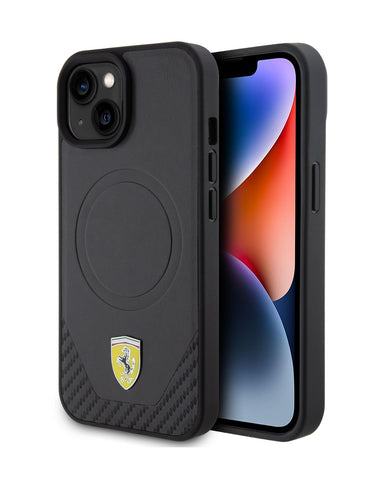 FERRARI iPhone 15 Pro Case [Official Licensed] by CG Mobile | Grip Stand Case with Hot Stamp PU
