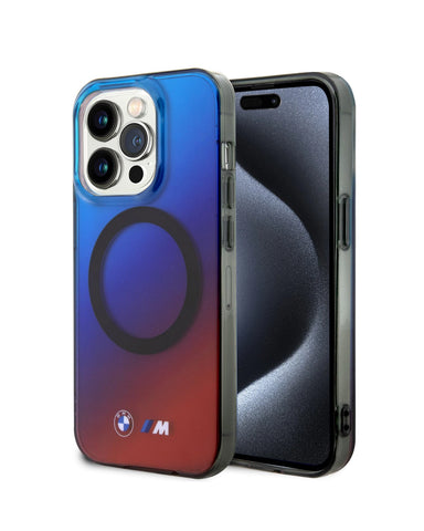 BMW iPhone 15 Pro Max Case [Official Licensed] by CG Mobile | M Collection Gradient Mag-Safe Compatible with A Printed Logo