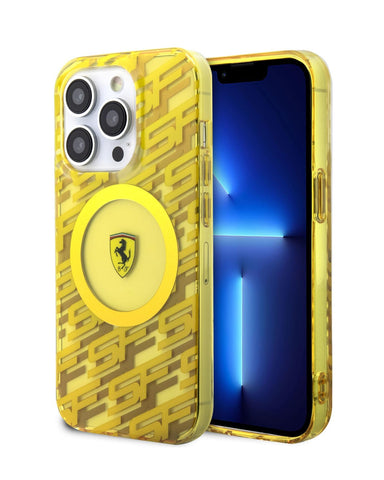 FERRARI iPhone 15 Pro Max Case [Official Licensed] by CG Mobile |Grip Stand Case with Hot Stamp PU