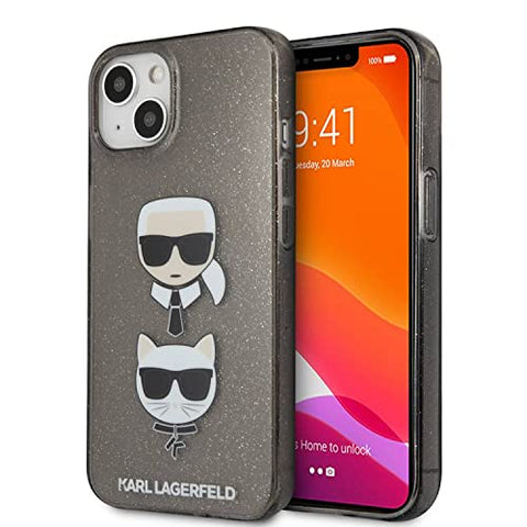 Karl Lagerfeld iPhone 13 Case [Official Licensed] by CG Mobile Saffiano With Ikonik Patch And Metal Logo