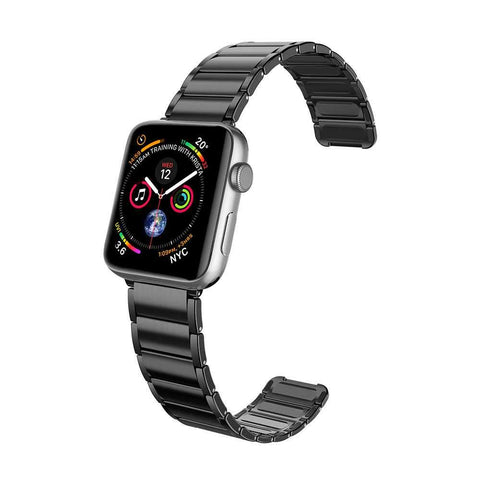 RAPTIC by X-Doria Apple Watch (45mm / 44mm / 42mm) (Bigger Version) (Series 7/6/SE/5/4) New Mesh Band Hybrid Leather Band