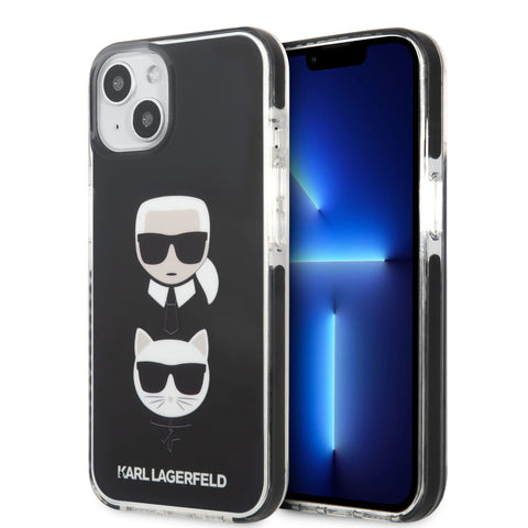 Karl Lagerfeld iPhone 13 Case [Official Licensed] by CG Mobile Saffiano With Ikonik Patch And Metal Logo