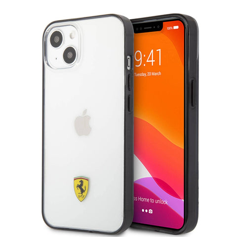 Ferrari iPhone 13 Case [Official Licensed] by CG Mobile PU Carbon Fiber
