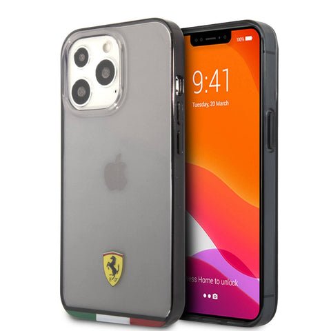 Ferrari iPhone 13 Pro Max Case [Official Licensed] by CG Mobile, Italia Stripe Designed