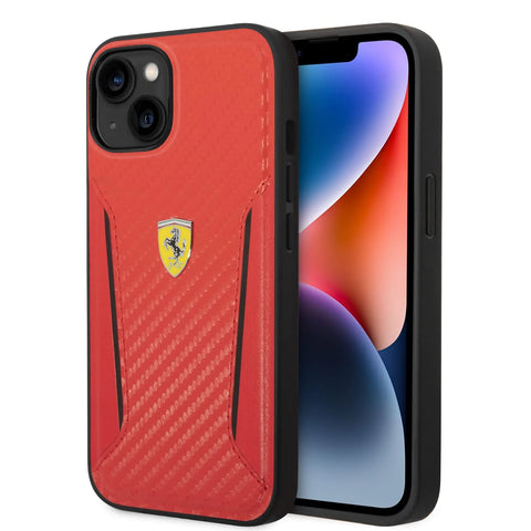Ferrari iPhone 14 Plus Case [Official Licensed] by CG MOBILE, Pu Leather Case Sf Logo