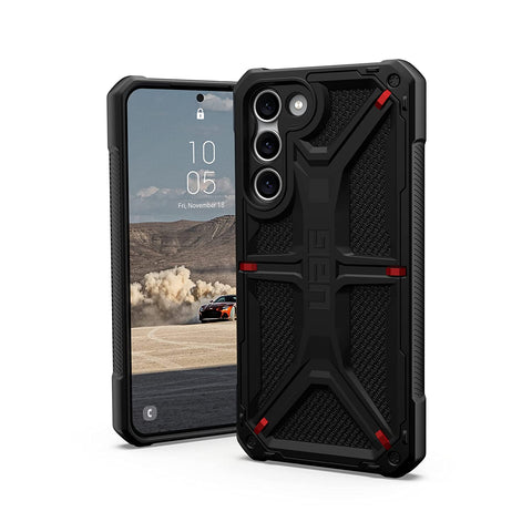 FERRARI Galaxy S23 Ultra Case [Official Licensed] by CG Mobile, PU CARBON CASE CONTRASTED EDGES