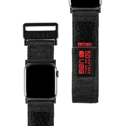 Karl Lagerfeld Apple Watch (42 / 44 mm) Replaceable Smartwatch Band [Official Licensed] by CG Mobile PU Saffiano Karl With Head Logo