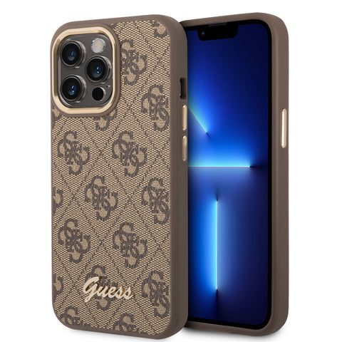 Guess iPhone 14 Pro Max (6.7-Inch) 2022 Case [Official Licensed] by CG Mobile, Gold With Logo & Magsafe