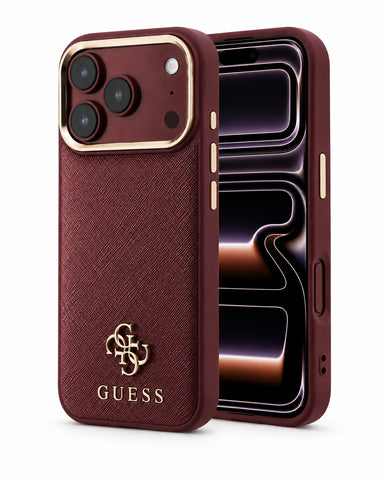 GUESS iPhone 18 Pro / iPhone 17 Pro Case [Official Licensed] By CG MOBILE,  Saffiano PU Case W/ Magnetic