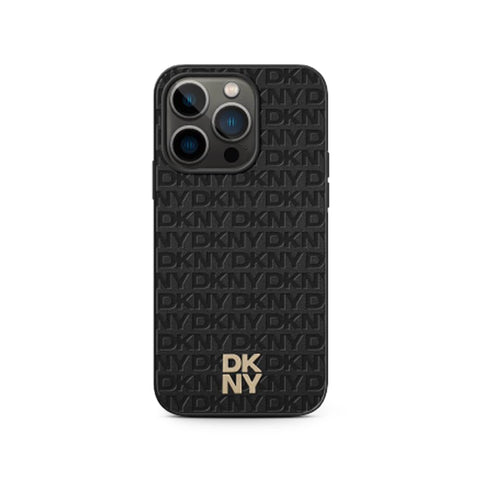 DKNY iPhone 16 Pro Max Case [Official Licensed] By CG Mobile Mag-Safe Compatible | Repeat Pattern with Stack Logo