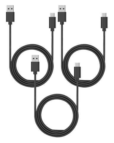 RAEGR RapidLine USB Type-A to Type-C Cable, (1M/3.3ft)-(Pack of 3)