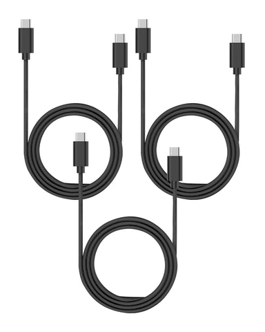 RAEGR RapidLine USB Type-C to Type-C Cable Combo, (1M/3.3ft)-(Pack of 3)