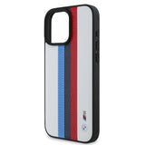 CG MOBILE BMW iPhone 16 Pro Max Case [Official Licensed] Mag-Safe Compatible|PU Leather Case Tricolor Stripes with Printed Logos