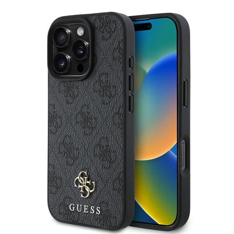 GUESS iPhone 16 Pro Case [Official Licensed] CG MOBILE, Small 4G and Classic Metal Logos