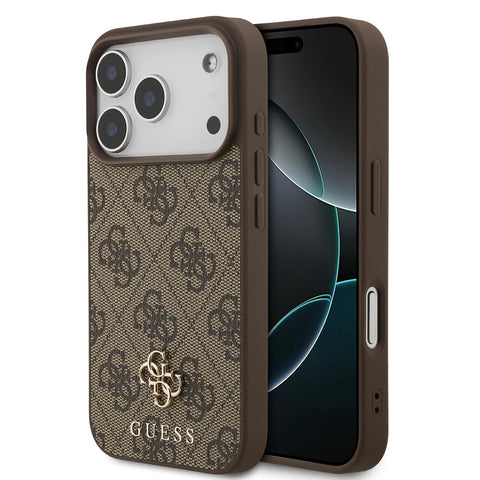 GUESS iPhone 17 Pro Case [Official Licensed] By CG Mobile, Small 4G & Classic Metal Logo W/ Magnetic