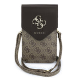 GUESS Universal Wallet Bag [Official Licensed] by CG Mobile | Grained PU Leather with Classic Logo & Strap,