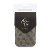 GUESS Universal Wallet Bag [Official Licensed] by CG Mobile | Grained PU Leather with Classic Logo & Strap,