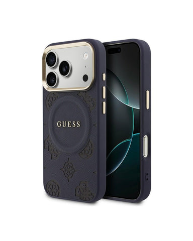 GUESS iPhone 17 Pro Max Case [Official Licensed] By CG MOBILE,  Peony Hot Stamp W/ Mag-Safe