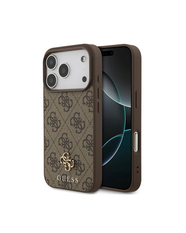 GUESS iPhone 18 Pro / iPhone 17 Pro Case [Official Licensed] By CG MOBILE,  Small 4G & Classic Metal Logos W/ Magnetic