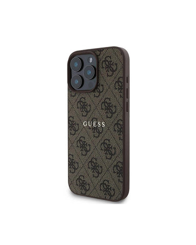 GUESS iPhone 16 Pro Max Case [Official Licensed] by CG MOBILE, PU Leather Case with Classic Metal Logo