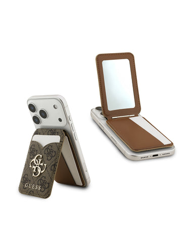 Guess PU Wallet Cardslot 2 Cards [Official Licensed] By CG Mobile, Cardslot 2 Cards Equipped With Magnetic System Stand Function & Mirror