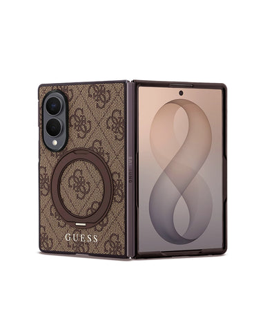 GUESS Galaxy Z Fold 8 Case [Official Licensed] By CG Mobile, Magnetic Ring Stand 360°