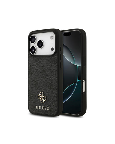 GUESS iPhone 18 Pro / iPhone 17 Pro Case [Official Licensed] By CG MOBILE,  Small 4G & Classic Metal Logos W/ Magnetic