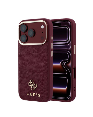 GUESS iPhone 18 Pro / iPhone 17 Pro Case [Official Licensed] By CG MOBILE,  Saffiano PU Case W/ Magnetic