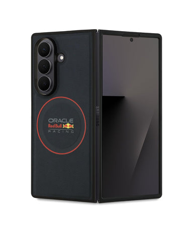 REDBULL RACING Galaxy Z Fold 7 Case [Official Licensed] By CG Mobile, Meshed PU Case with Red Ring