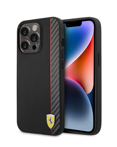 Ferrari iPhone 13 Pro Max Case [Official Licensed] by CG Mobile PU Carbon Fiber