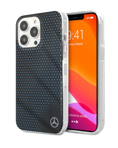 Mercedes-Benz iPhone 14 Pro Case [Official Licensed] by CG Mobile, Aluminium Star Pattern