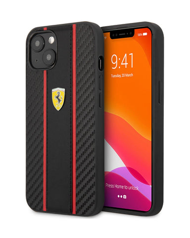 Ferrari iPhone 14 Case [Official Licensed] by CG MOBILE | Carbon Central Stripe