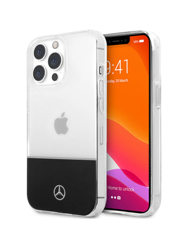 Mercedes-Benz iPhone 14 Pro Case [Official Licensed] by CG Mobile, Aluminium Star Pattern