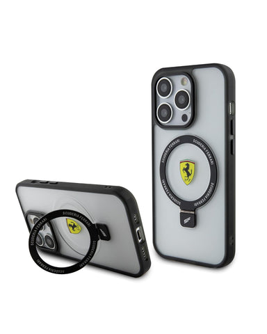 FERRARI iPhone 15 Pro Case [Official Licensed] by CG Mobile | Mag-Safe Compatible | Ring Stand