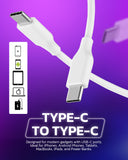 RAEGR RapidLine USB Type C to Type C cable (3A, 1 Meter)