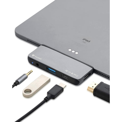 RAEGR LS80 Laptop Stand Adjustable Aluminium Laptop Stand with Multiple USB HUB