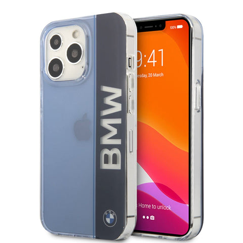 BMW iPhone 13 Pro Max Case [Official Licensed] by CG Mobile Carbon Central Stripe With Tricolor Line