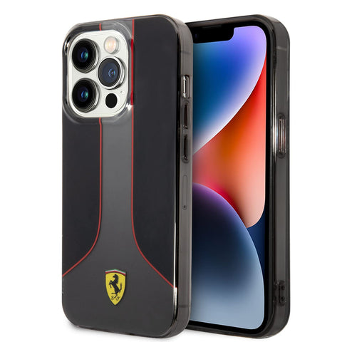 Ferrari iPhone 14 Pro Case [Official Licensed] by CG MOBILE, Pu Hot Stamp Lines