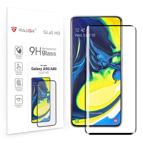 RAEGR Galaxy A90/A80 Glas HD Full Cover 2.5D Tempered Glass