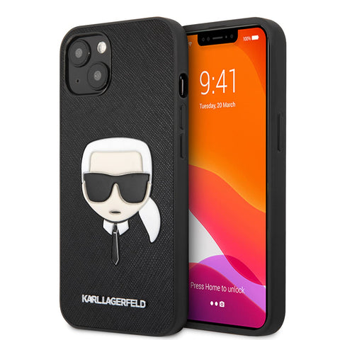 Karl Lagerfeld iPhone 13 Case [Official Licensed] by CG Mobile Saffiano