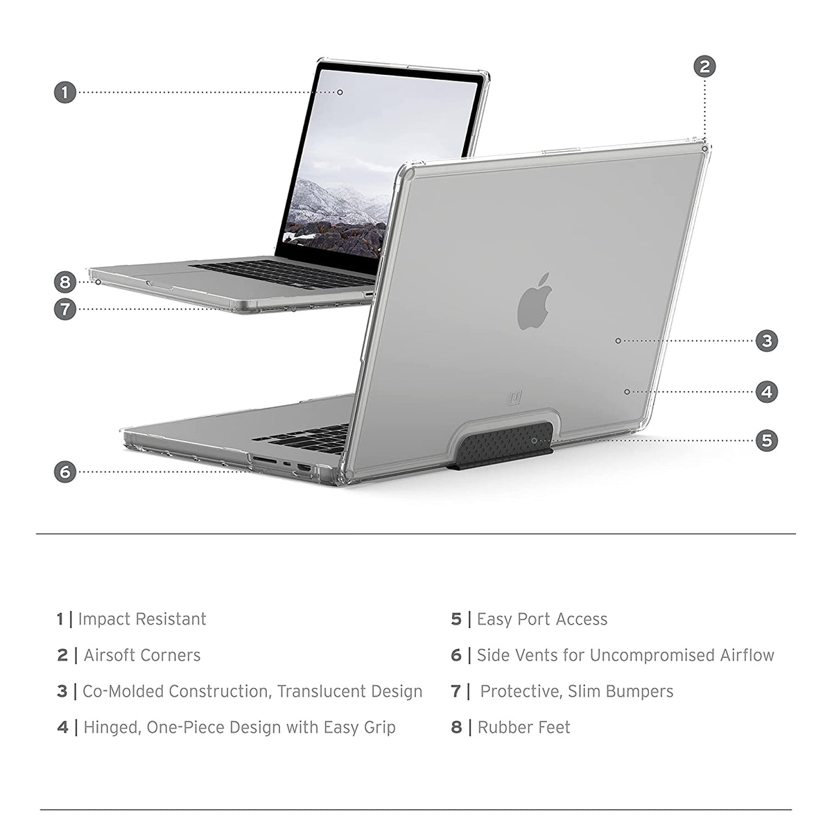 UAG MacBook Pro 16-inch (M3 Pro/Max, A2991)(M2 Pro/Max, A2780)(M1 Max/M1 Pro, A2485) [U] Lucent