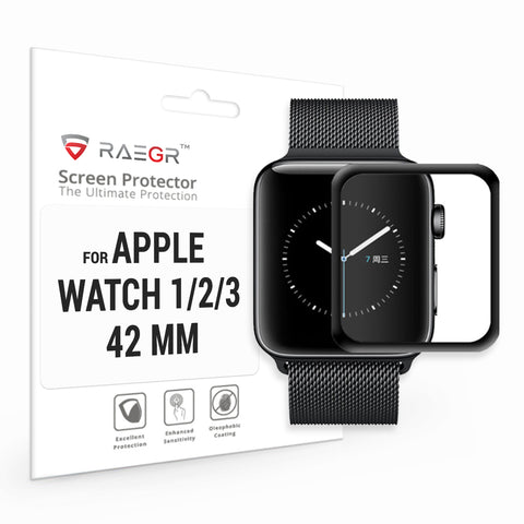 RAEGR Apple Watch 1/2/3-42mm Flex HD Full Cover 3D Fibre Glass