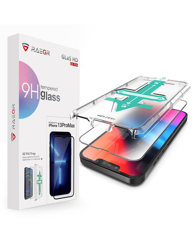 RAEGR iPhone 14 Pro Screen Protector, GLaS HD EZ Fix Privacy Tempered Glass(Pack of 2)